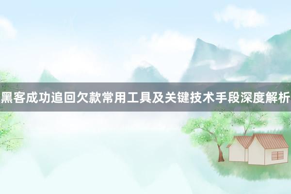 黑客成功追回欠款常用工具及关键技术手段深度解析